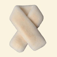 Elegant Vanilla Cream scarf made from ultra-soft fleece for everyday comfort