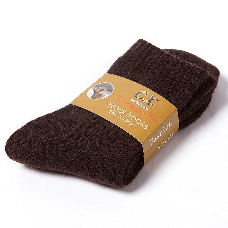 Unisex Winter Thermal Wool Socks – 5 Pack Thick Terry Rabbit Wool Warm Breathable Socks, One Size