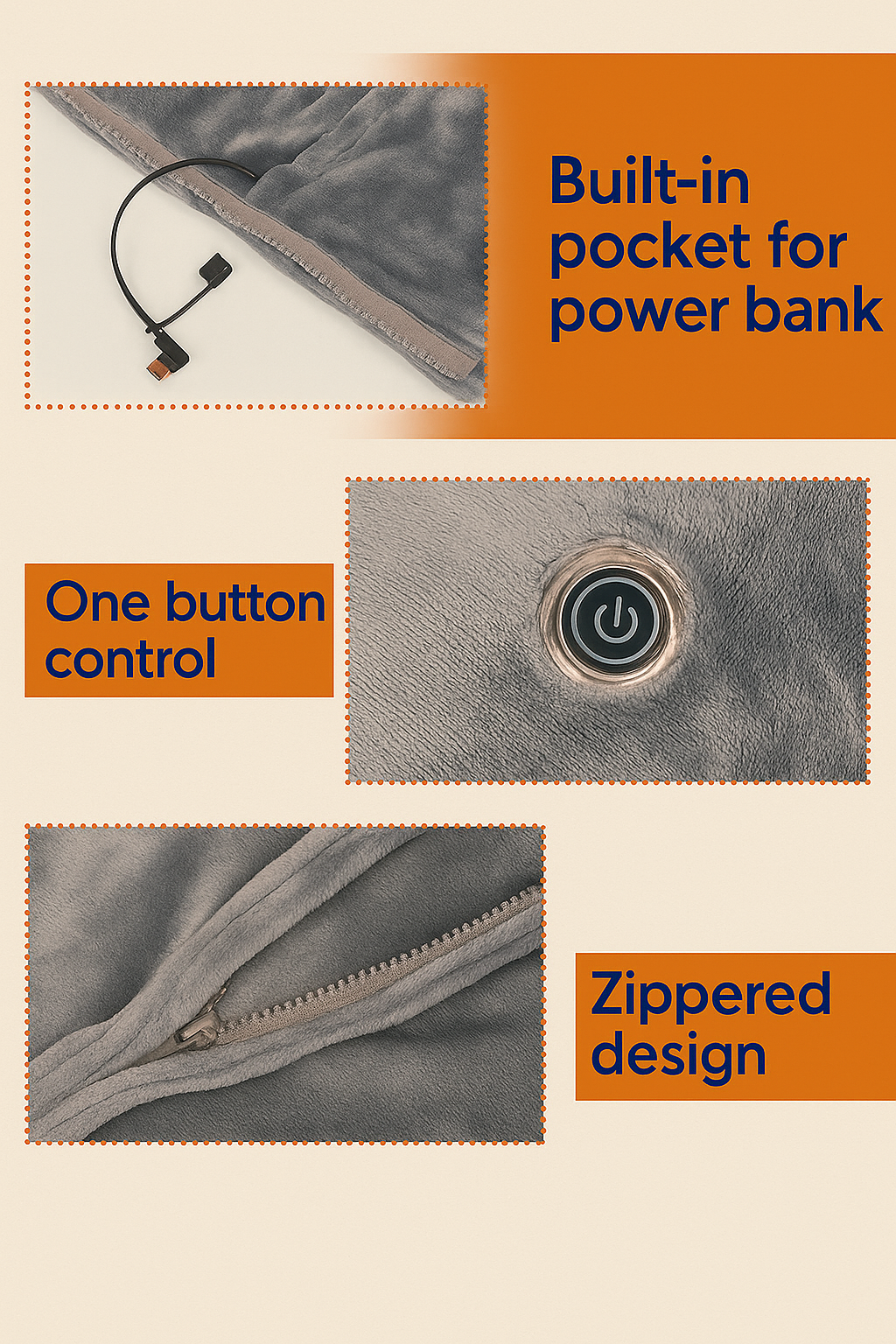 USB Heated Shawl Wrap – Wearable Warmth You Can Feel Instantly