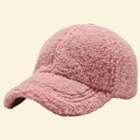 WarmWeave Rose Quartz Wool-Lined Baseball Hat