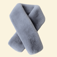 Frost Grey winter scarf designed with plush softness and neutral elegance