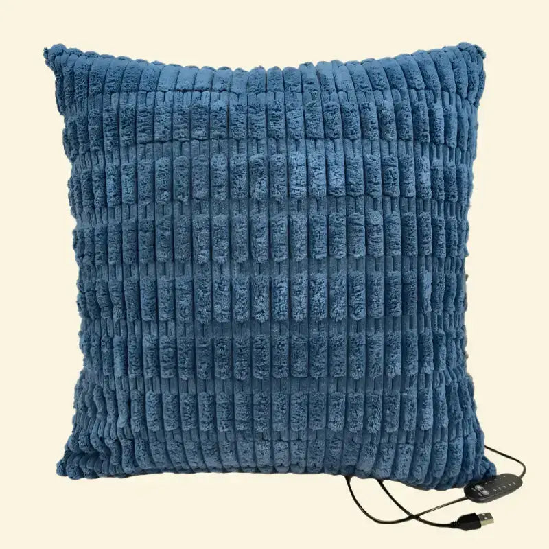Warmweave™ USB Heated Pillow – Ember Navy – 5 Heat Levels with Auto Shut-Off