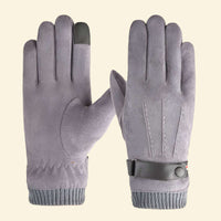 Warmweave™ Men's Suede Thermal Gloves in elegant frost grey